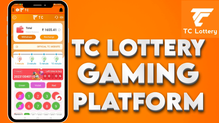 TC Lottery 6 5D Lottery gameplay interface showcasing five drawn numbers and betting options.